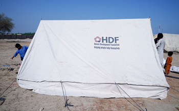 HDF Installs Tents
